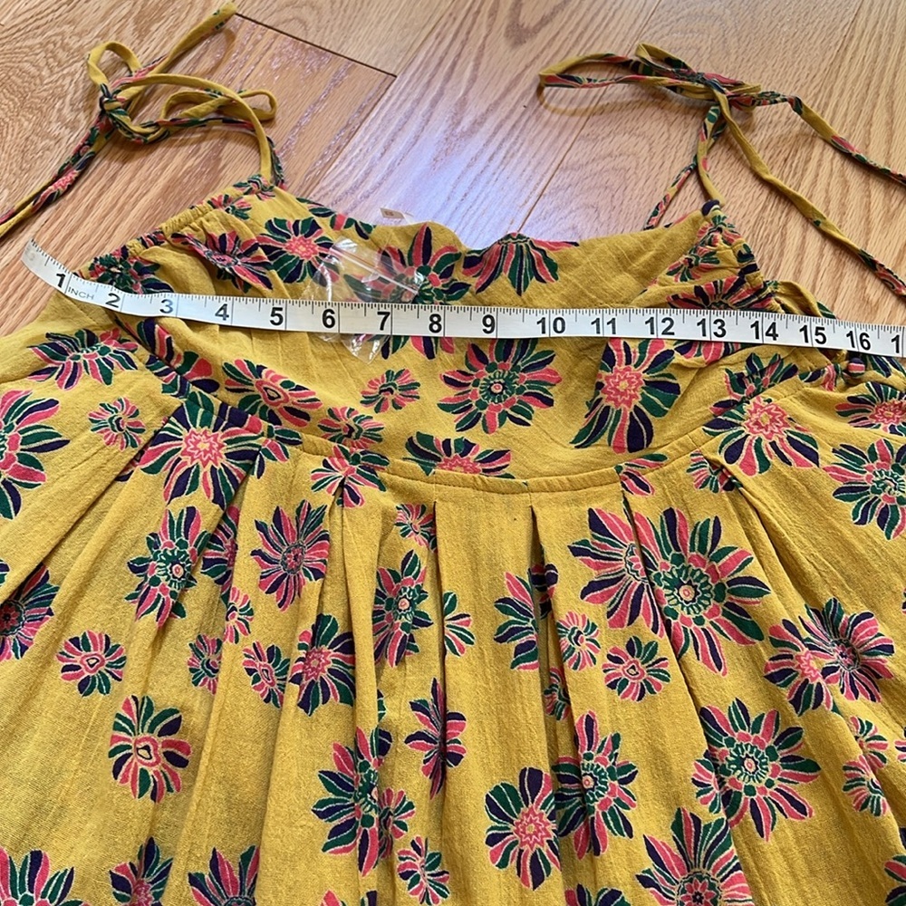 New! Free People XS indigo molly baby doll tunic in gilded combo . - Picture 10 of 13